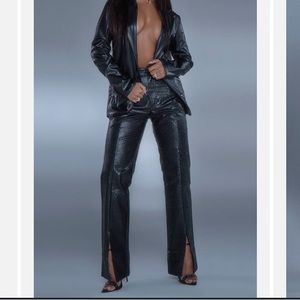 BOGO❗️Pretty little thing faux leather crocodile pants